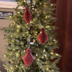 3 Sold Out Anthropologie Terrain buri bottle brush Christmas Holiday Ornaments